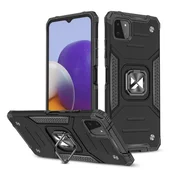 Futrola robustan prstenasti oklop za Samsung Galaxy A22 4G Black