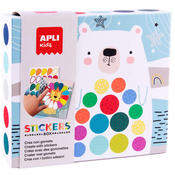 Igra s naljepnicama i geometrijskim oblicima Apli Kids - Medvjed