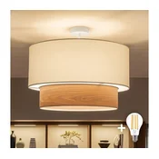 Brilagi - LED pritrjena stropna svetilka CERIA 1xE27/60W/230V, premer 50 cm, bela/bež