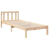 shumee vidaXL Raztegljiva postelja brez vzmetnice, 80x220 cm, masivni borov les