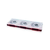 LIAN LI Ventilator za ohišje UNI FAN TL LCD 120, ARGB, PWM, 120mm, 3 Pack + Controller, bel
