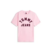 Tommy Jeans Majica roza/vinsko rdeča