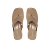 Natikači Calvin Klein Block Heel Espa 50 Thong Lth HW0HW02902 Rjava