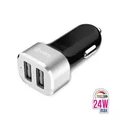 Crong Crong Power Avto polnilec 24W - 2xUSB 2,4A avto polnilec (aluminij)