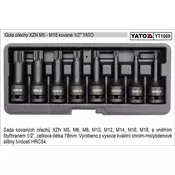 YATO Komplet vtičnih glav XZN iz 8 kovanih M5-M18 Yato
