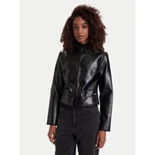 Guess Jakna iz umetnega usnja W6YL32 W3173 Črna Regular Fit
