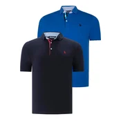 DVOJNI KOMPLET T8582 DEWBERRY MOŠKA MAJICA-MORNARSKO MODRA - SX