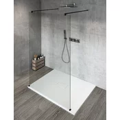 VARIO BLACK Enodelna steklena plošča za prho, prostostoječa, prozorno steklo, 1100 mm - Gelco - VARIO - 36 - Enostranski zaslon Walk - 1100 - 2000 - 8 - 14