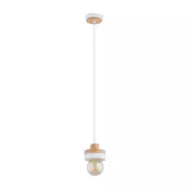 Lestenec na kablu LARSO 1xE27/15W/230V bela/bež