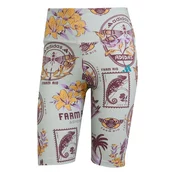 ADIDAS SPORTSWEAR Športne hlače Adidas X Farm temno rjava/zlato-rumena/svetlo siva/sivka