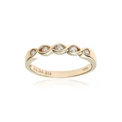 DIAMANT LETERNEL Prstan Eternity-Ring aus 375 Gelbgold mit 0.10 Karat Diamant gedreht zlata