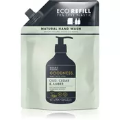 Baylis & Harding Goodness Oud, Cedar & Amber naravno tekoče milo za roke REFILL 1000 ml