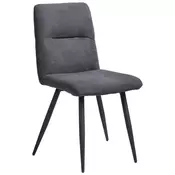 STOLICA antracit, crna metal, tekstil