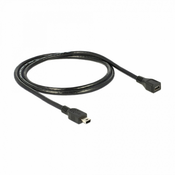 Delock podaljšek USB Mikro B-m Mikro B-ž 1m črn 82667