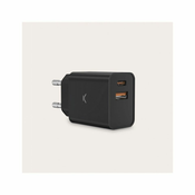 KSIX BXCDC30D ZIDNI Punjac 30W DUAL USB A+USB C KONEKTORI, BELI