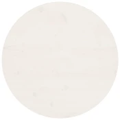 Ploca za stol bijela O 70 x 2,5 cm od masivne borovine