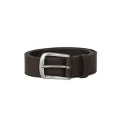 DIESEL Pas LOGO B-BASIC LEATHER BELT temno rjava