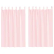 Vidaxl Voile zavese z zankami 2 kosa svetlo roza 140x175 cm