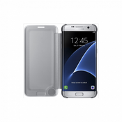 SAMSUNG preklopna torbica Clear View za Galaxy S7 edge (EF-ZG935CSEGWW), srebrna