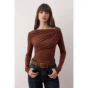 Trendyol Milla ženska bluza Twoaw26Bz00088, braon-braon