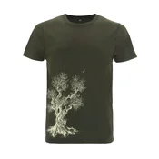 Life-Tree Majica Organic Fairwear Olive Tree zelena
