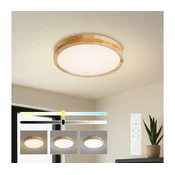 Brilagi - LED prigušiva svetiljka WOODLINE LED/48W/230V 3000-6000K hrast precnik 40 cm +sa daljinskim upravljacem