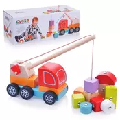 CUBIKA 13982 Avtodvigalo z magnetom - lesena sestavljanka 14 delov