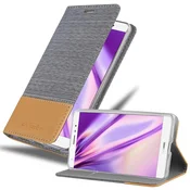 Cadorabo CADORABO Ohišje, združljiv s Huawei v svetlo sivo rjavi barvi - zaščitni pokrov z magnetnim zapiranjem, stoječo funkcijo in režo za kartico, (20567203)