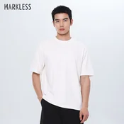 Markless Muška majica, Okrugli izrez, Bela
