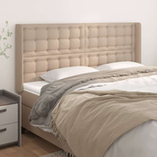 vidaXL vidaXL Vzglavje z ušesi kapučino 203x16x118/128 cm umetno usnje, (20952628)