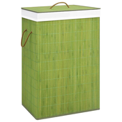 Košara za rublje od bambusa zelena