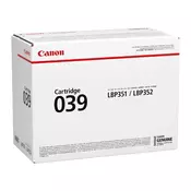 Canon original toner 039 BK, 0287C001, black, 11000str.