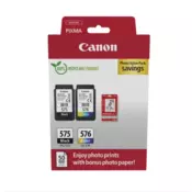 CANON PG-575/CL-576 crna/boja + 50 listova foto papira originalni multipak (5438C004)