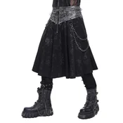 Moški kilt DEVIL FASHION - Fallout Knight - črn - SKT261
