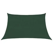 Vidaxl Senčno jadro 160 g/m2 temno zeleno 3/4x2 m HDPE