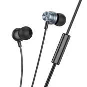 Hoco Žične ušesne slušalke z 3,5-mm priključkom Hoco M110, sive