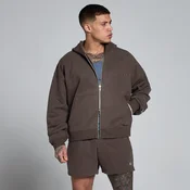 MP Mens Lift Oversized Loopback 2 Way Zip Hoodie - Chocolate - XL