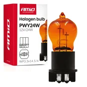 shumee Halogenska žarnica PWY24W WP3,3x14,5-4 jantarne barve 12V 24W amio-04410