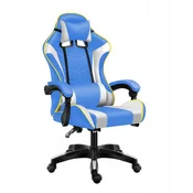 shumee Gaming stol GAME EXTREME, eko usnje, modro-bel, FG-020