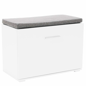 KONDELA Omarica za čevlje Boksa - bela/siva