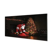 tulup.si Stenska plošča za kuhinjo Božični drevo dekoracijo darila claus 120x60 cm