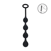shumee Silikonske analne kroglice Waterdrop - S - 20 mm - črne
