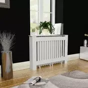 Vidaxl vidaXL Bel MDF pokrov za radiator 112 cm