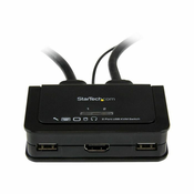 StarTech.com 2 Port USB HDMI Cable KVM Switch with Audio and Remote Switch - USB Powered KVM with HDMI - Dual Port HDMI KVM Switch (SV211HDUA) - KVM / audio switch - 2 ports
