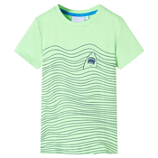 vidaXL Otroška majica s kratkimi rokavi neon zelena 104, (21037349)