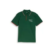 TOM TAILOR Majica  temno zelena / oranžna / bela