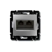770243 VTIČNICA OMREŽNA 2×RJ45 UTP VALEN ALU LE770243
