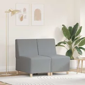 vidaXL vidaXL Modularna sofa enota brez naslonov 2 pcs Svetlo siva, (5000138728)