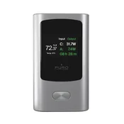 Puro Powerbank 10000 mAh z zaslonom, USB-A, USB-C, 45 W – siva
