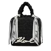 Karl Lagerfeld Torba za na plažo  črna / bela
